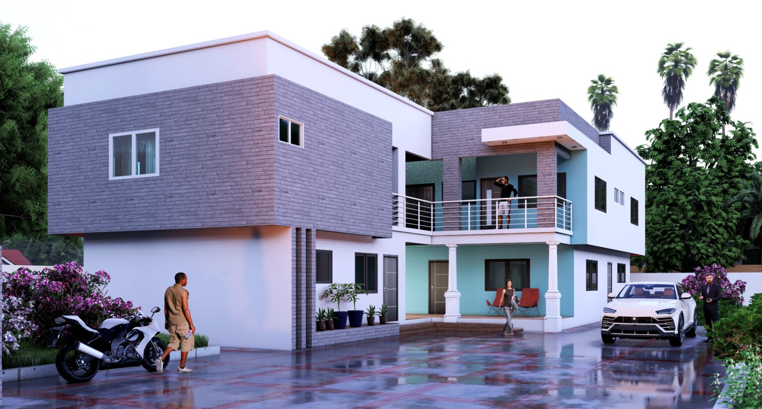 2 bedroom semi-detached apartment