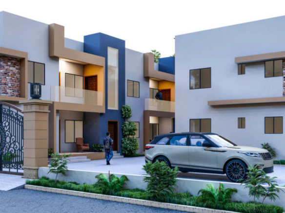 2 bedroom linked Apartment house design. Architectural designs and Building Construction.