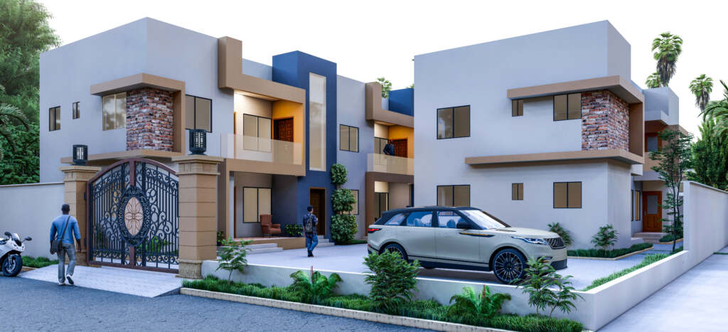 2 bedroom linked Apartment house design. Architectural designs and Building Construction.
